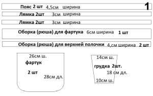 Школьный фартук своими руками - Выкройка